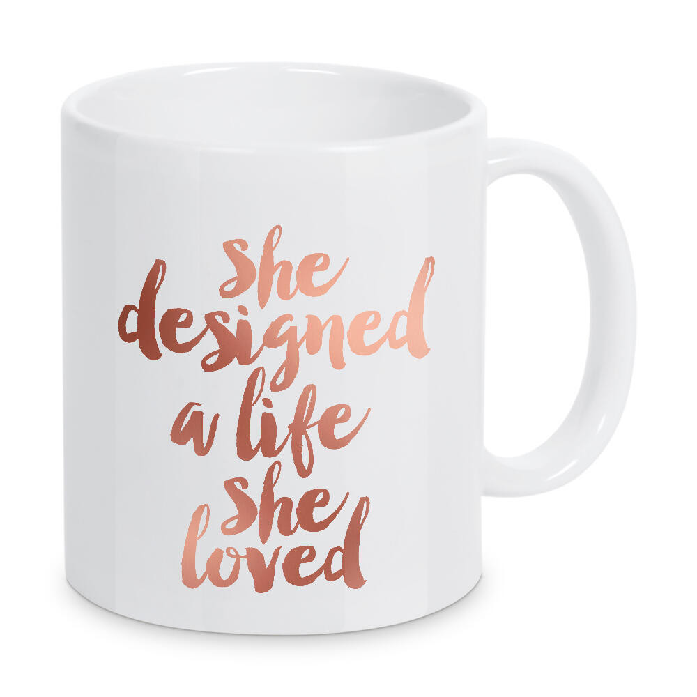 Tasse "She Designed A Life She Loved 2" artboxONE - Typografie
