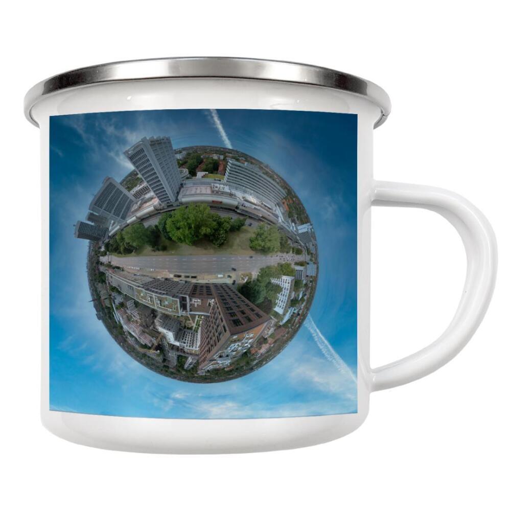 Emaille Tasse "Hamburg-Mundsburg Hamburger Meile" artboxONE - Städte,Städte / Hamburg,Reise,Architektur,Reise / Länder