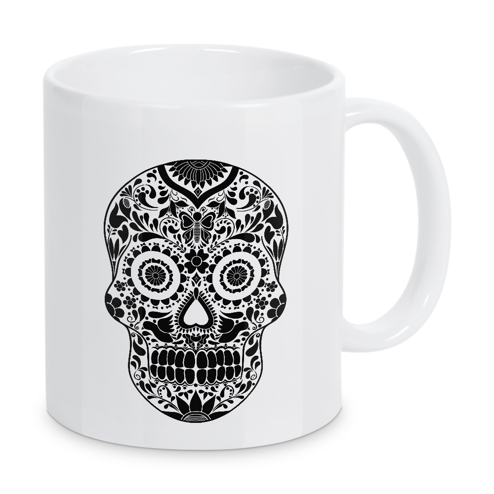 Tasse "Mexiko festival des Todes" artboxONE - Schwarzweiß,Halloween - Mexiko,Festival,Festival des todes,Mittelamerika,Schädel,Totenkopf,Pirat,Piraten