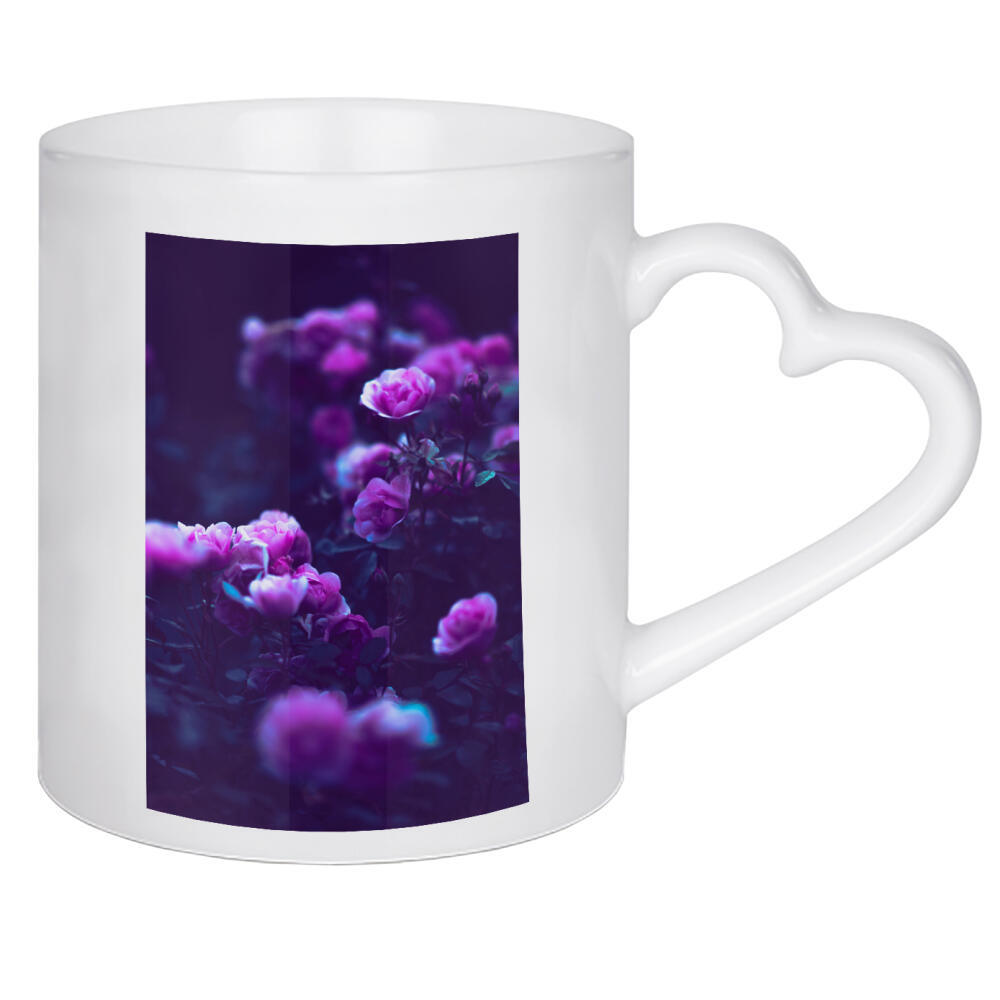 Herztasse "Pinke Rosen Nahaufnahme" artboxONE - Natur,Floral