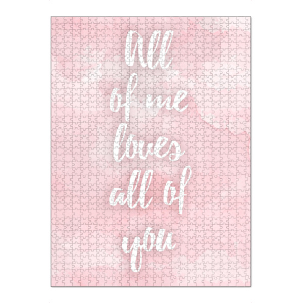 Puzzle Ravensburger "All of me loves all of you" artboxONE - Typografie,Liebe