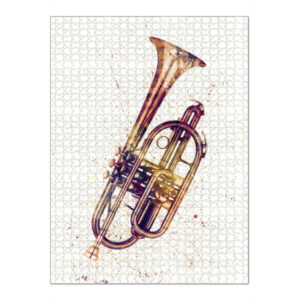 Puzzle Ravensburger "Cornet Abstract Watercolor" artboxONE - Musik,Festivals