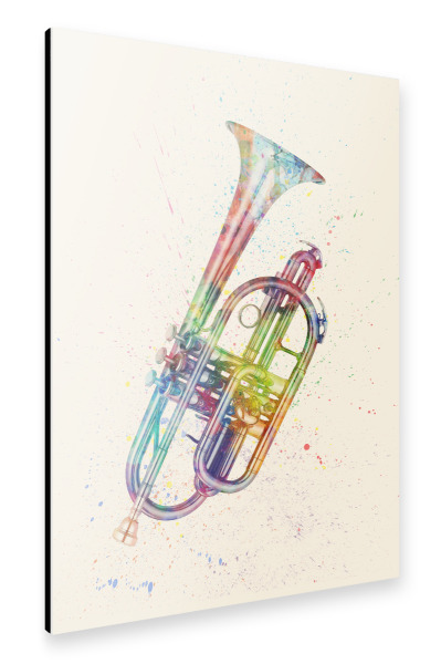 Alu-Dibond "Cornet Abstract Watercolor bunt" 30x20 cm artboxONE