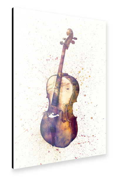 Alu-Dibond "Cello Abstract Watercolor" 30x20 cm artboxONE