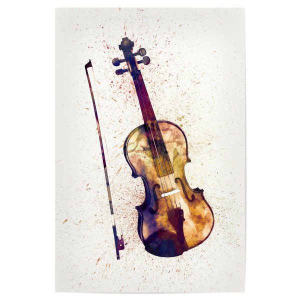 Poster "Violin Abstract Watercolor" artboxONE - Musik,Festivals