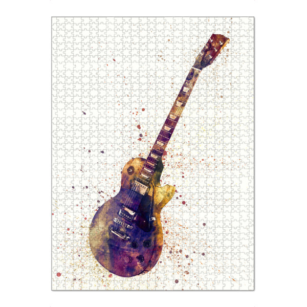 Puzzle Ravensburger "Electric Guitar Abstract Watercolor I" artboxONE - Musik,Festivals