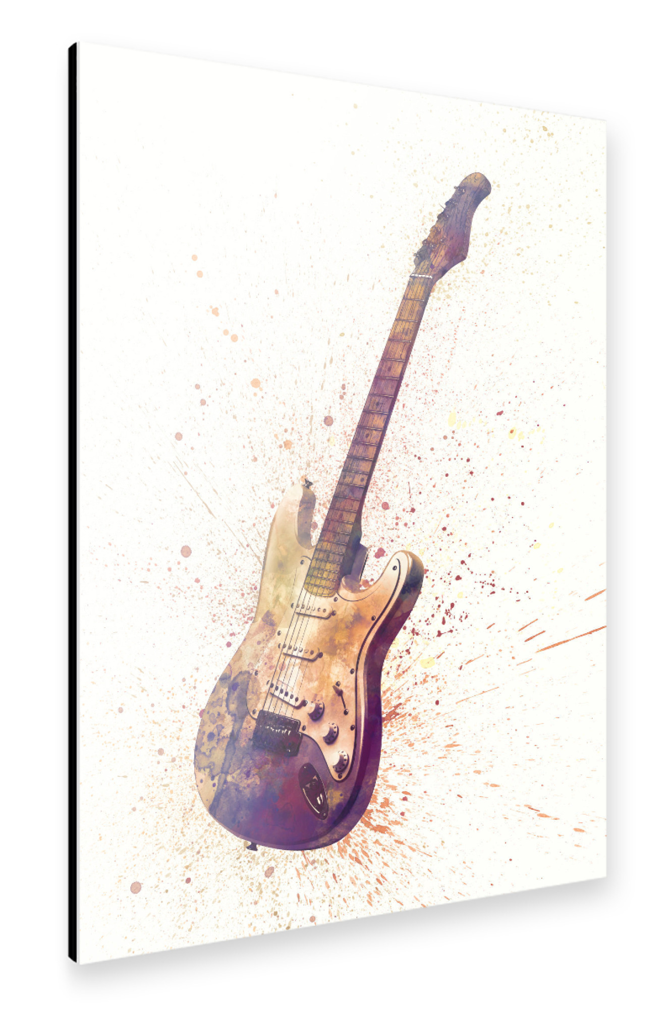 Alu-Dibond "Electric Guitar Abstract Watercolor II" 75x50 cm artboxONE