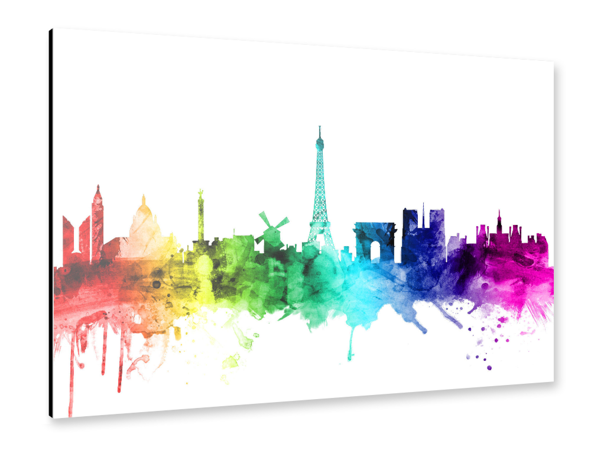 Alu-Dibond "Paris France Skyline" 75x50 cm artboxONE
