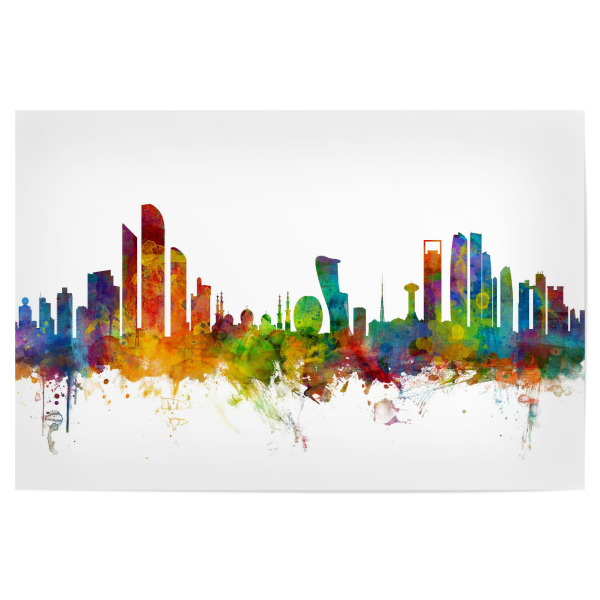 Poster 30x20 cm "Abu Dhabi Skyline" artboxONE - Städte,Reise