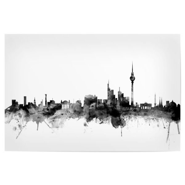 Poster 30x20 cm "Berlin Germany Skyline" artboxONE - Städte,Städte / Berlin,Reise,Schwarzweiß - Berlin,Germany,Skyline,Schwarzweiß,City,Stadt