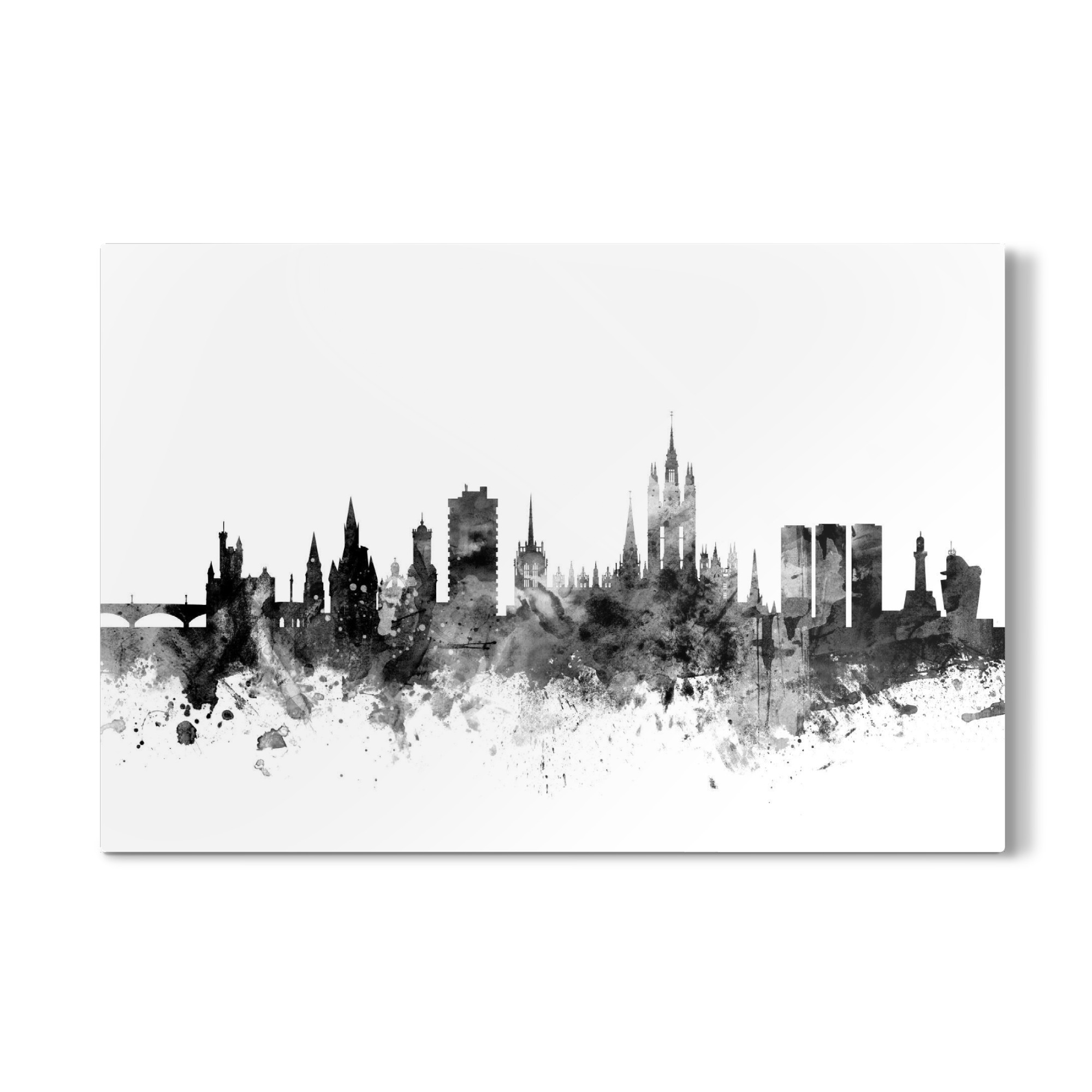 Galerie-Print "Aberdeen Scotland Skyline bw" 75x50 cm artboxONE