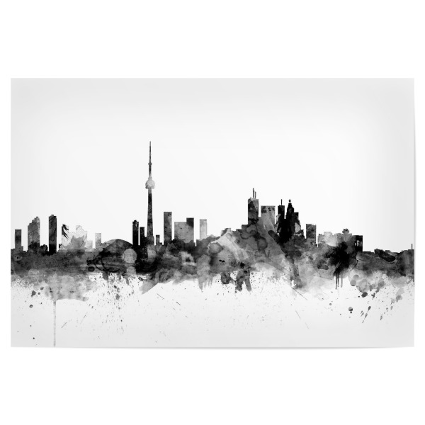 Poster 30x20 cm "Toronto Canada Skyline" artboxONE - Städte,Reise,Schwarzweiß