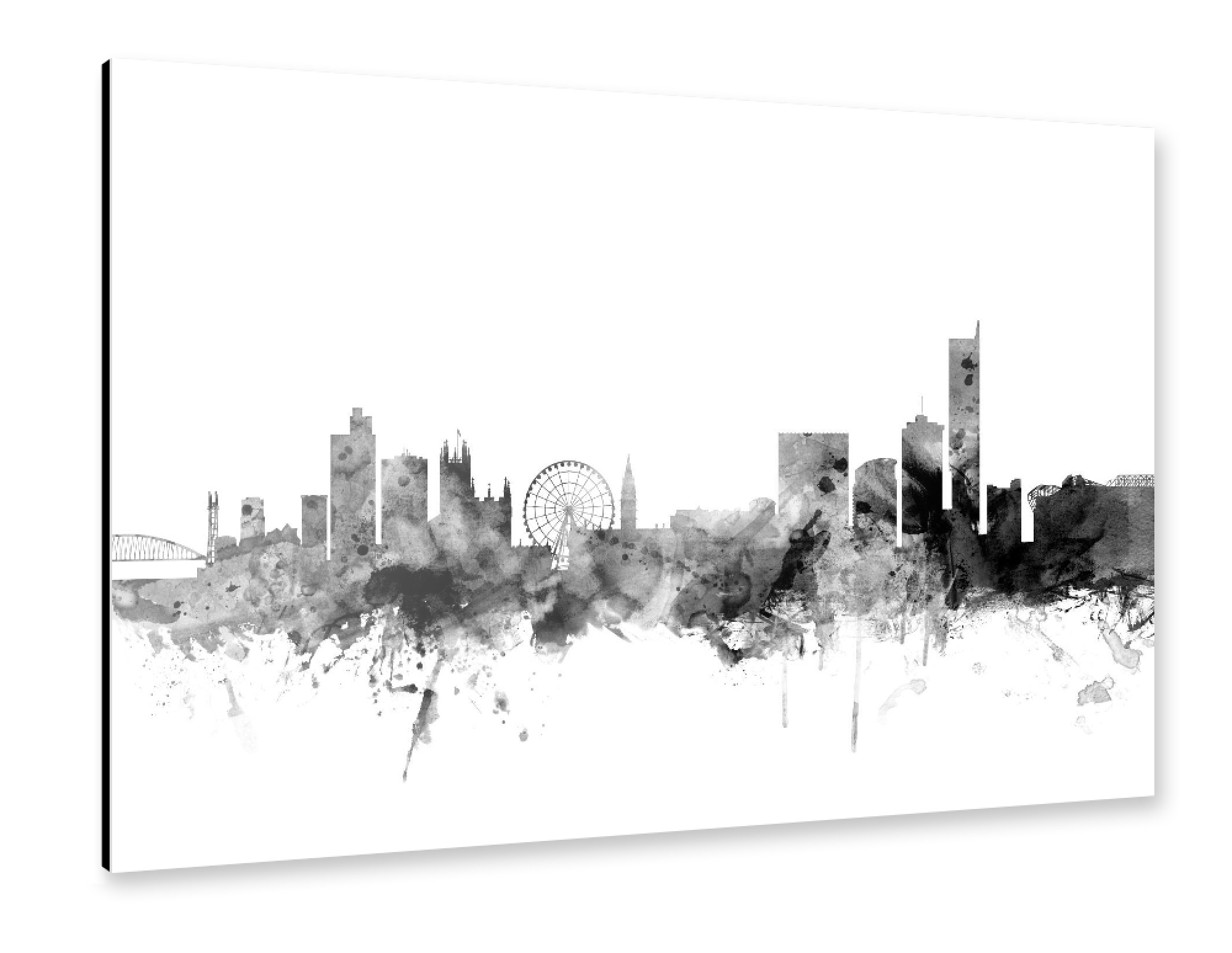 Alu-Dibond "Manchester England Skyline 2" 30x20 cm artboxONE
