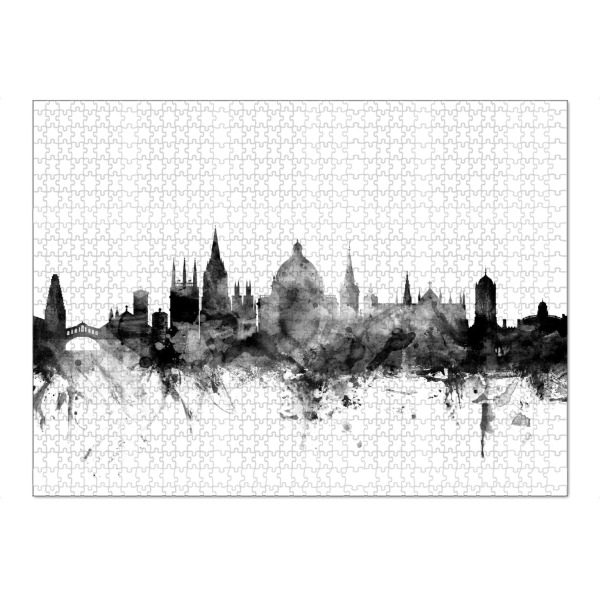 Puzzle Ravensburger "Oxford England Skyline bw" artboxONE - Städte,Reise,Schwarzweiß