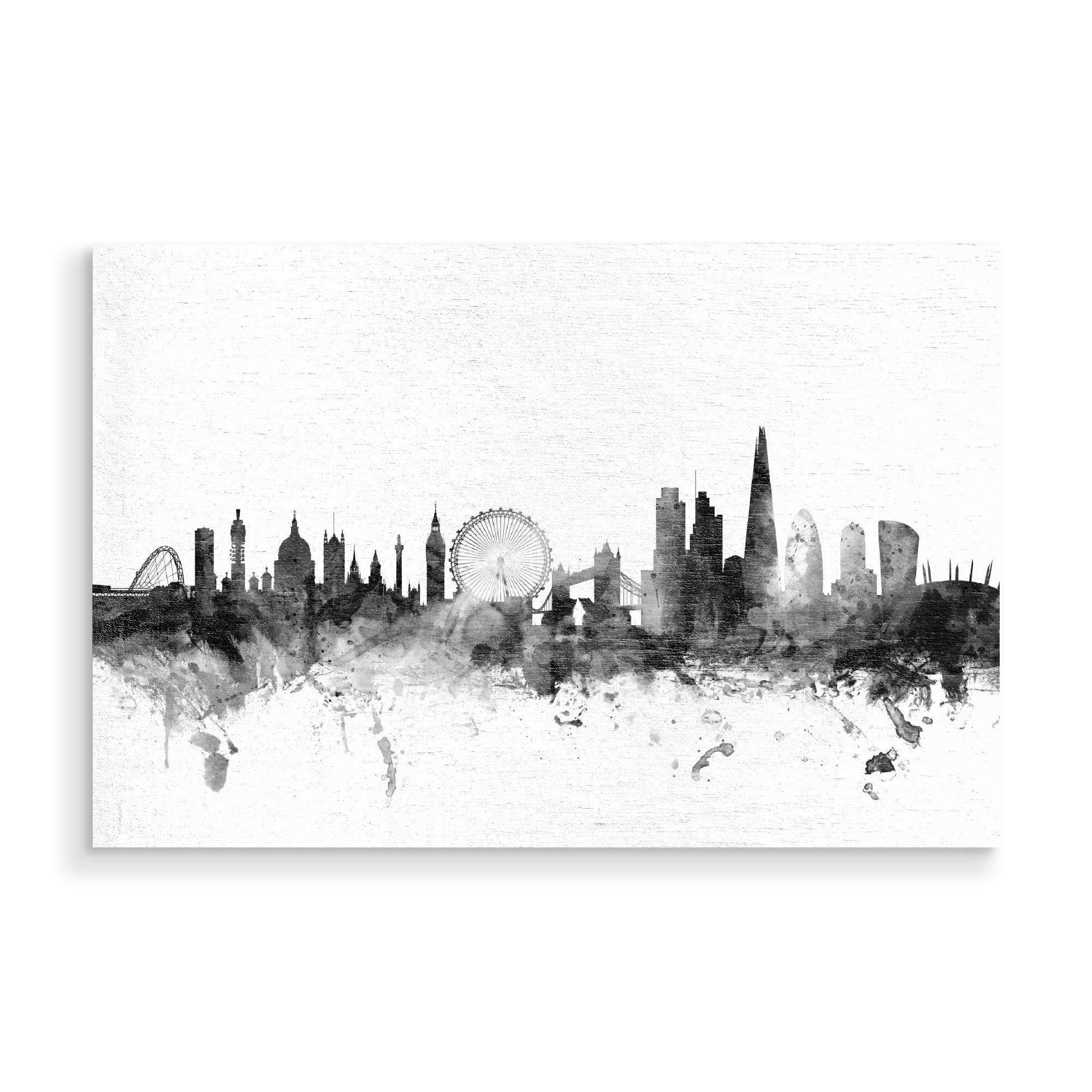 Holzbild "London England Skyline 3" artboxONE - Städte,Städte / London,Reise,Schwarzweiß