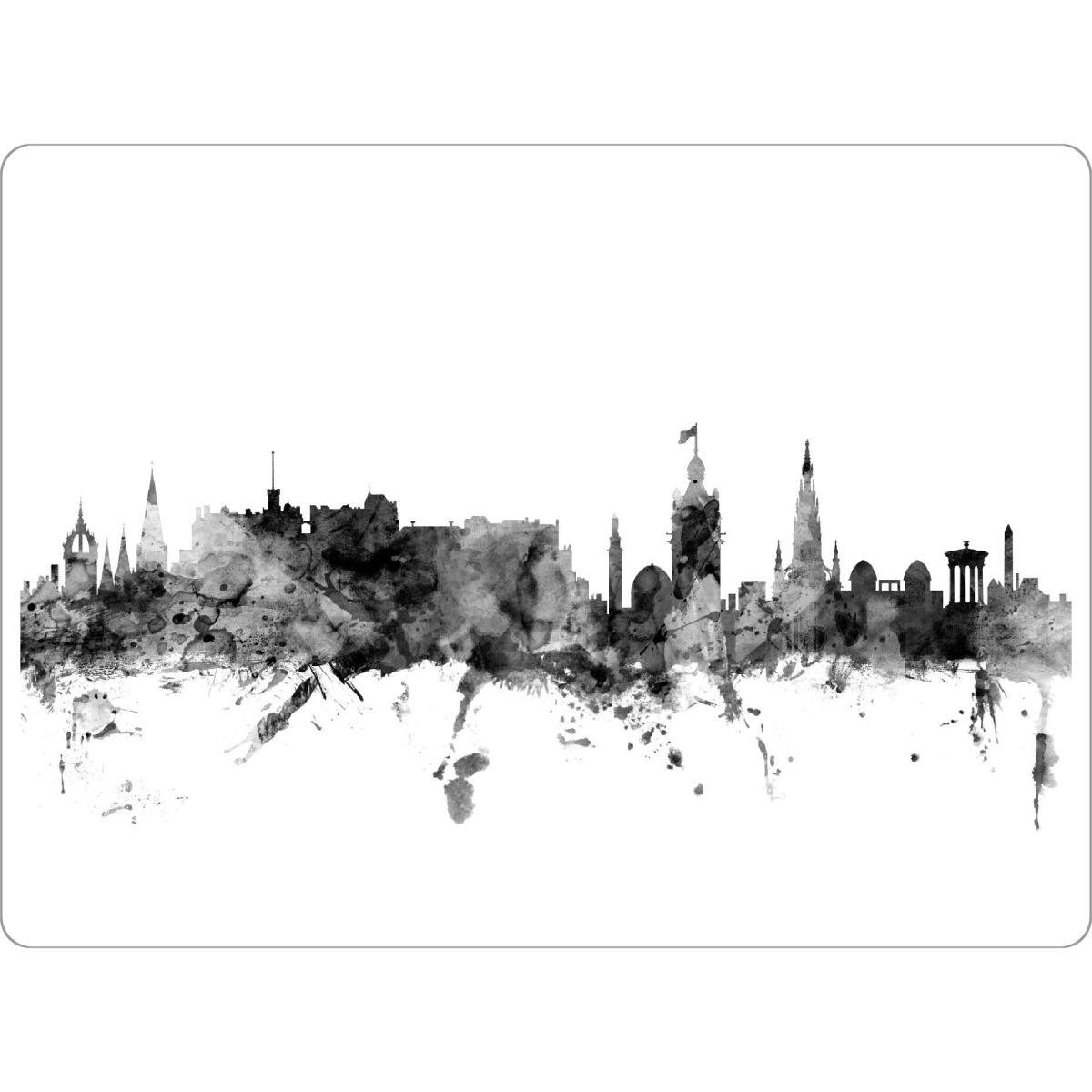 Tischset "Edinburgh Scotland Skyline bw" artboxONE - Städte,Reise,Schwarzweiß