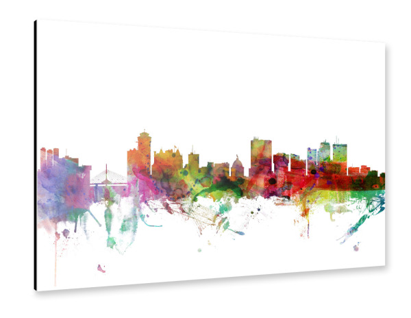 Alu-Dibond "Winnipeg Canada Skyline" 30x20 cm artboxONE