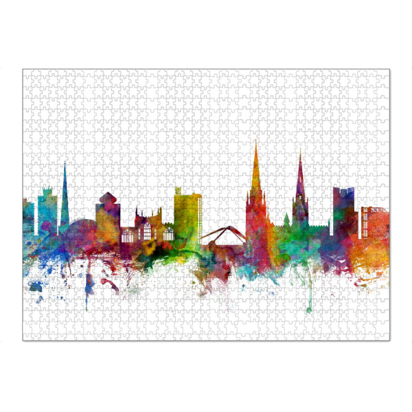 Puzzle Ravensburger "Coventry England Skyline" artboxONE - Städte,Reise