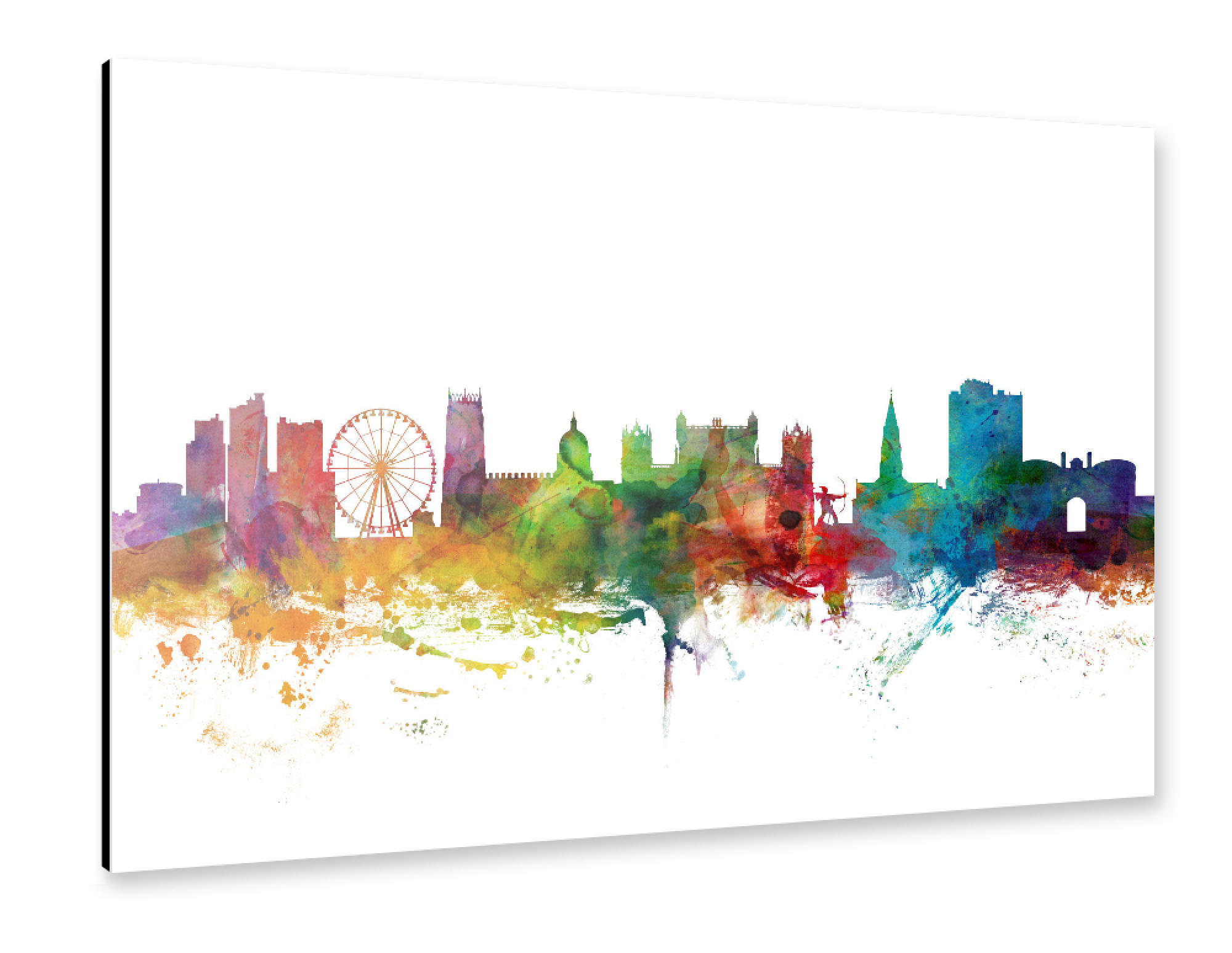 Alu-Dibond "Nottingham England Skyline" 30x20 cm artboxONE