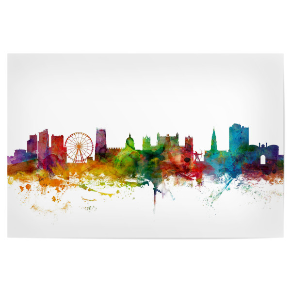 Poster "Nottingham England Skyline" artboxONE - Städte,Reise
