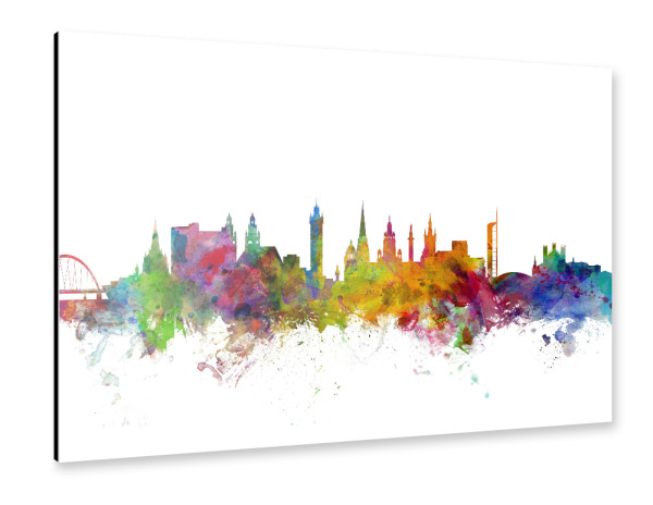 Alu-Dibond "Glasgow Scotland Skyline 2" 30x20 cm artboxONE