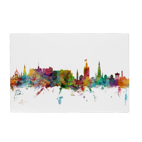 Holzbild "Edinburgh Scotland Skyline 2" artboxONE - Städte,Reise