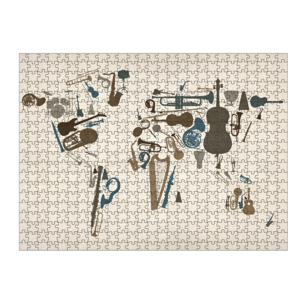 Puzzle Ravensburger "Musical Instruments Map of the World" artboxONE - Musik,Kartografie