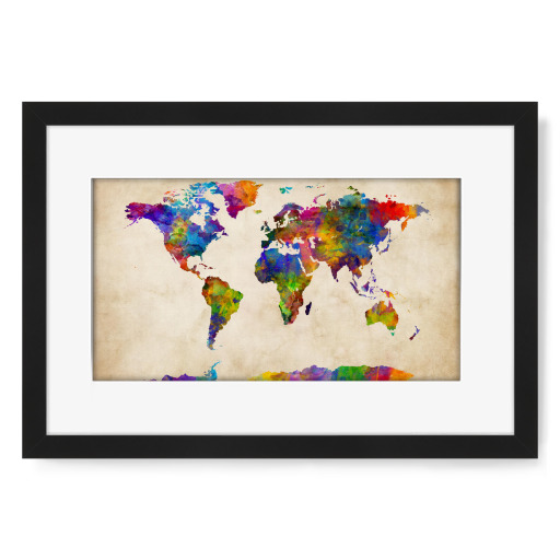 Watercolor Map of the World Map 2