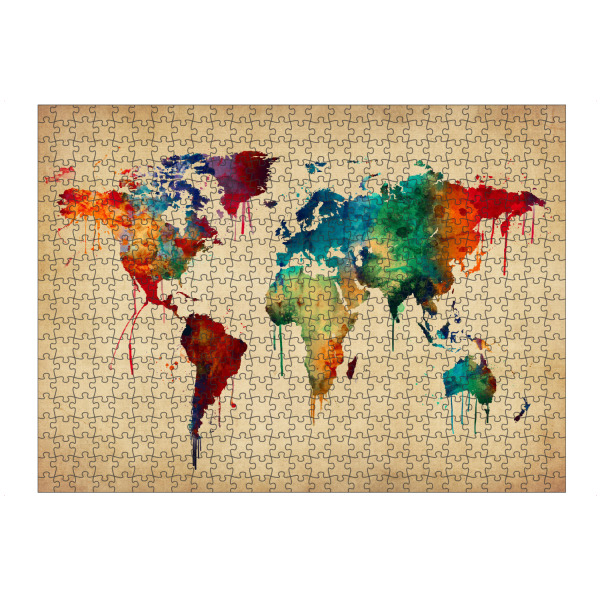 artboxONE Puzzle "Watercolor Map of the World beige" artboxONE - Kartografie