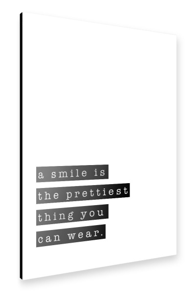 Alu-Dibond "A Smile" 30x20 cm artboxONE