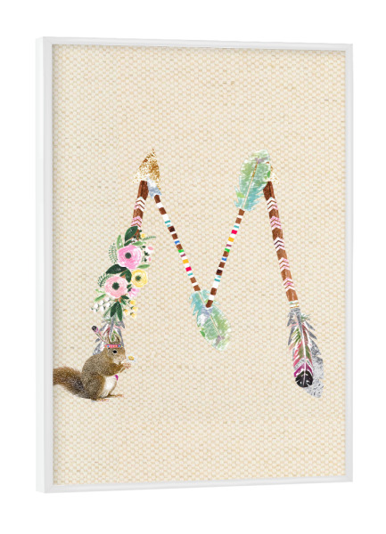 Poster mit weißem Rahmen "Buchstabe M" artboxONE - Buchstaben,Buchstaben / M