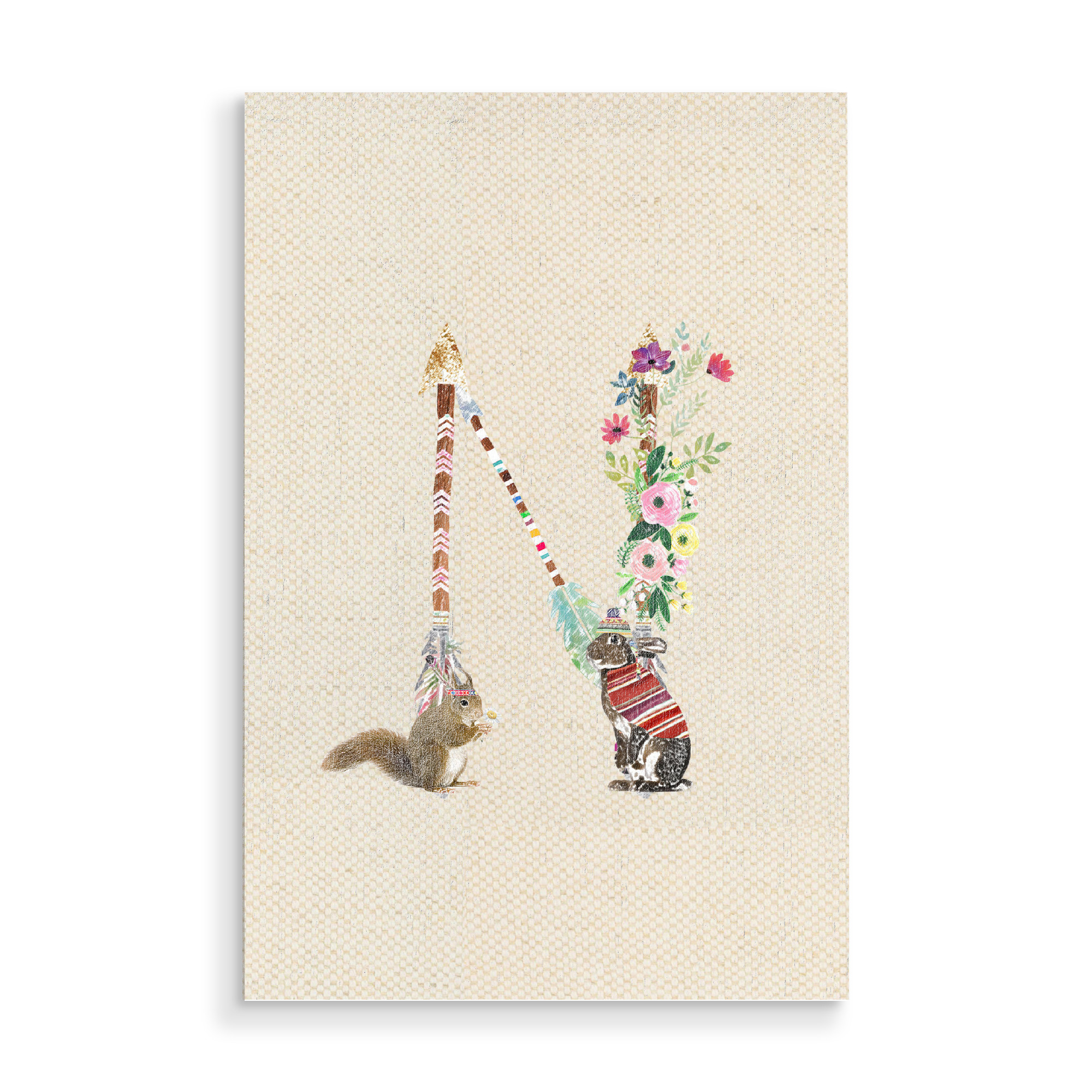 Holzbild "Buchstabe N" artboxONE - Für Kinder,Buchstaben,Buchstaben / N