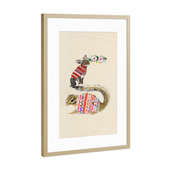 Poster mit Rahmen Gold "Buchstabe S" artboxONE - Für Kinder,Buchstaben,Buchstaben / S