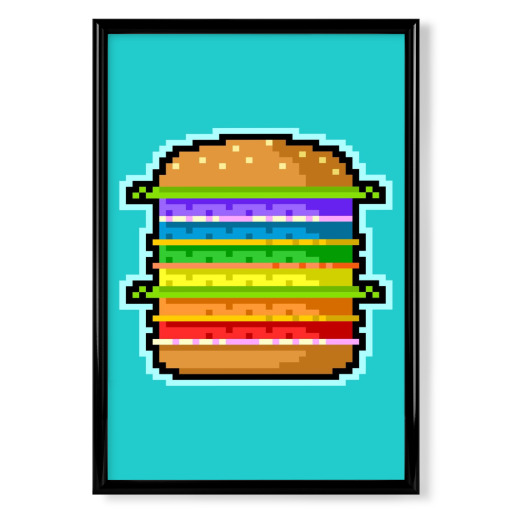 Pixel hamburger