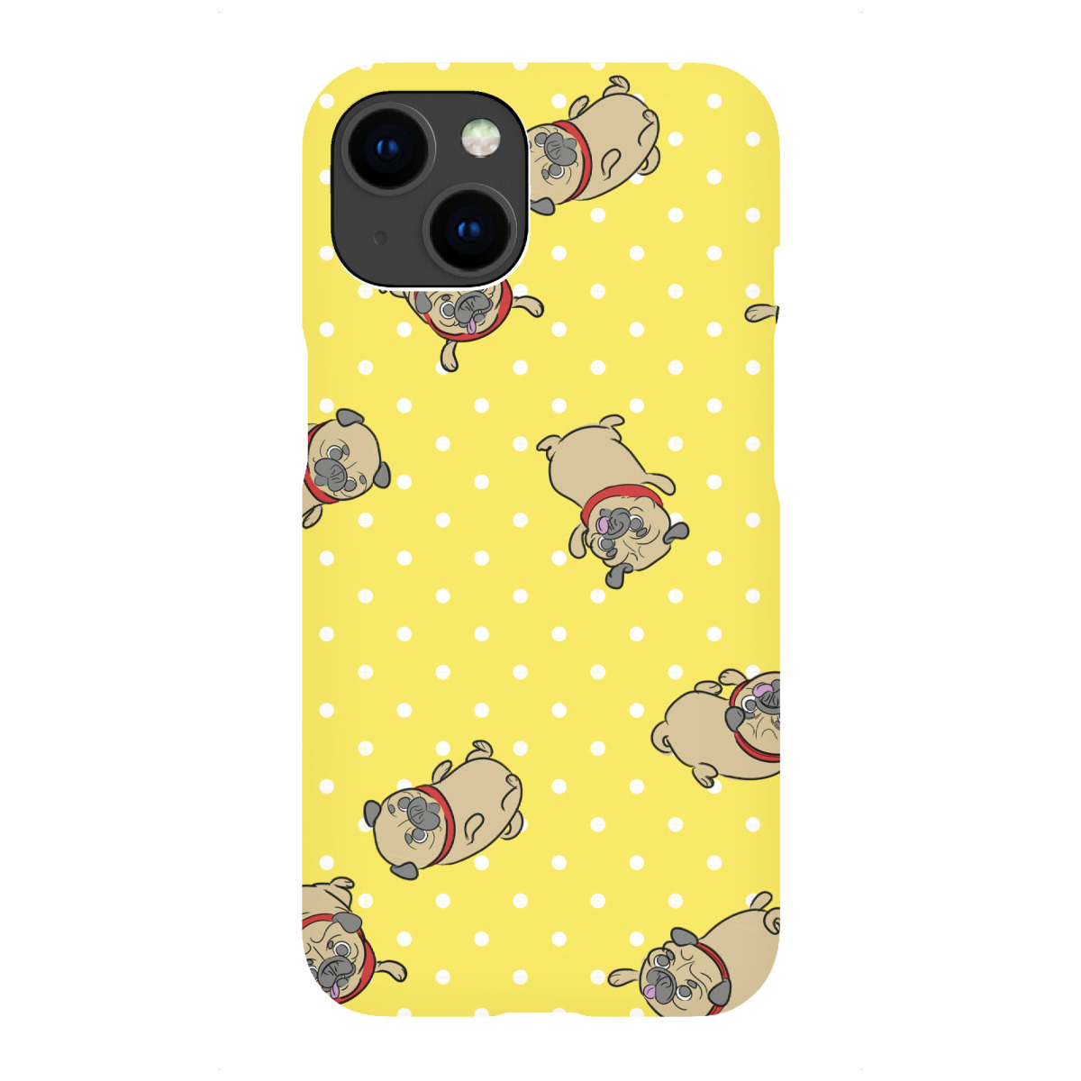 iPhone "Möpse Muster Gelb" Premium-Case Handyhülle artboxONE