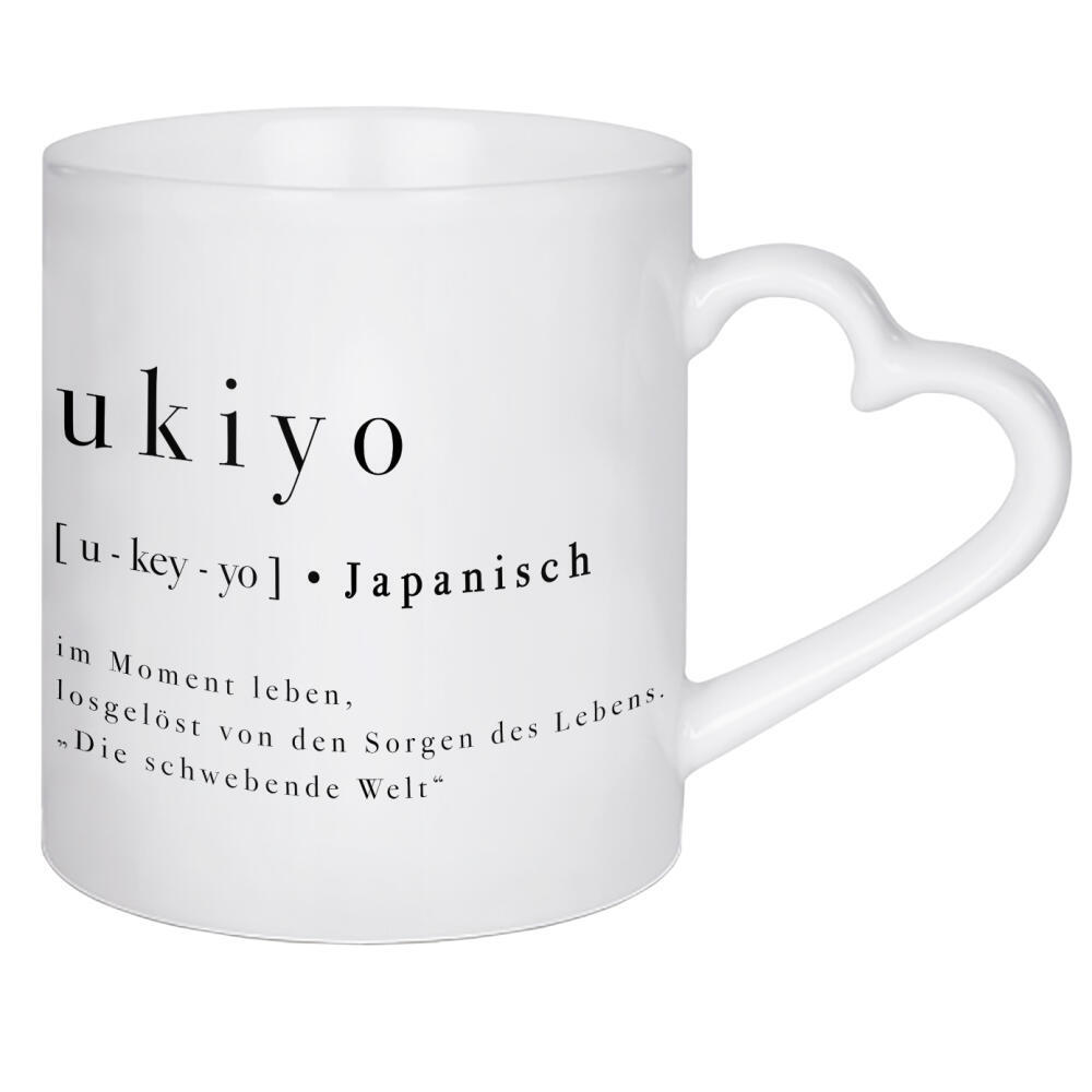 Herztasse "Ukiyo Definition" artboxONE - Typografie,Menschen
