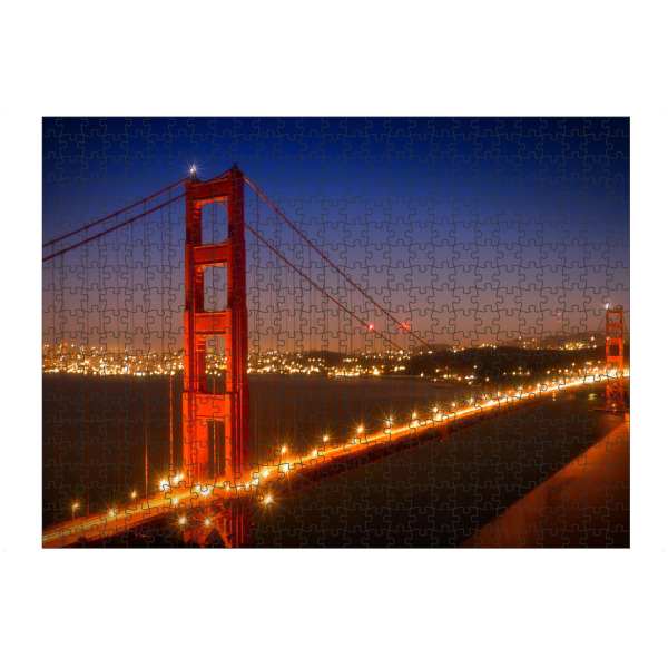 Puzzle Ravensburger "Golden Gate Bridge am Abend" artboxONE - Städte,Reise,Architektur,Reise / Länder,Städte / San Francisco