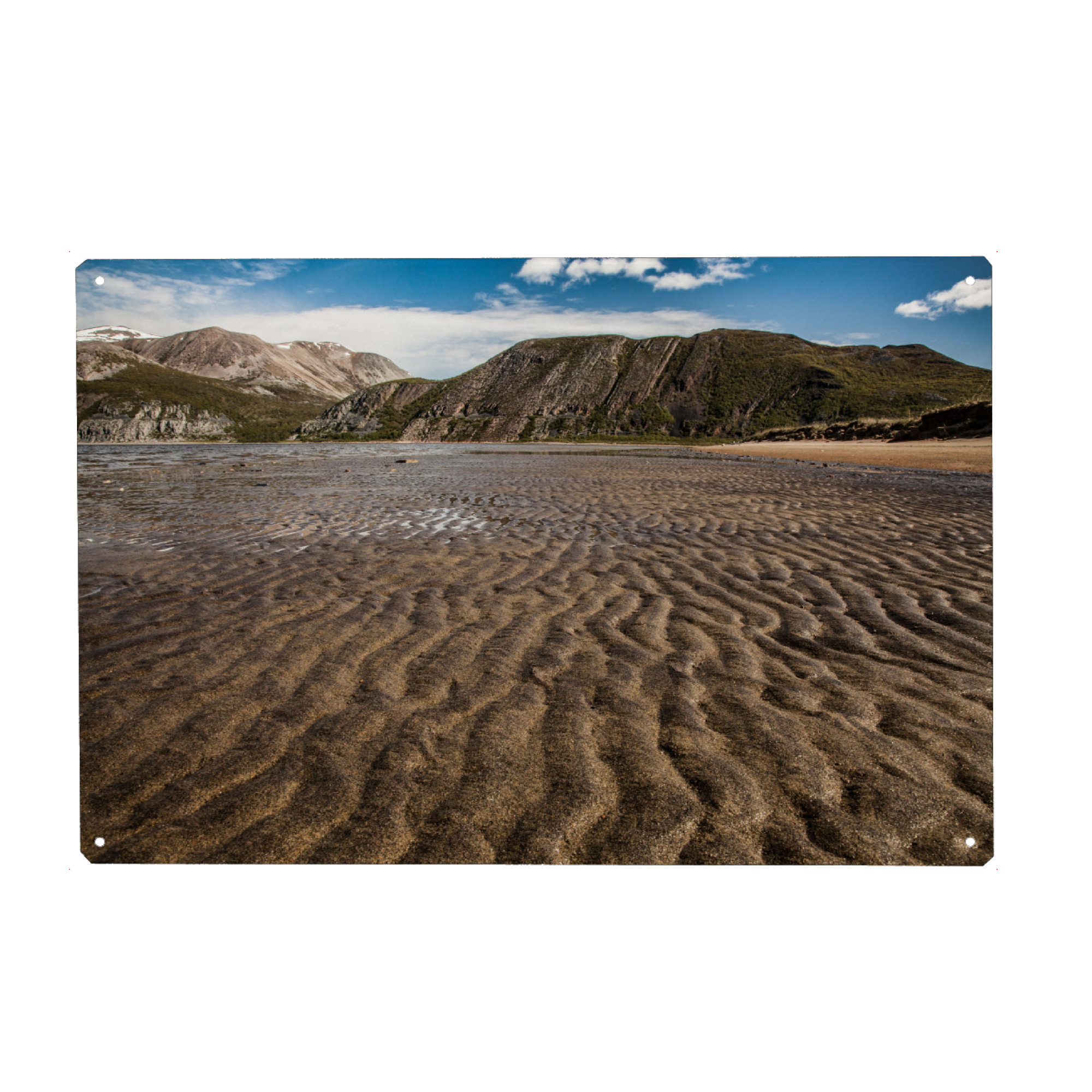 Holzbild "Wellenrippel" artboxONE - Natur - Wellenrippel,Rippel,Rippelmarken,Strand,Küste,Sand,Urlaub,Sommer