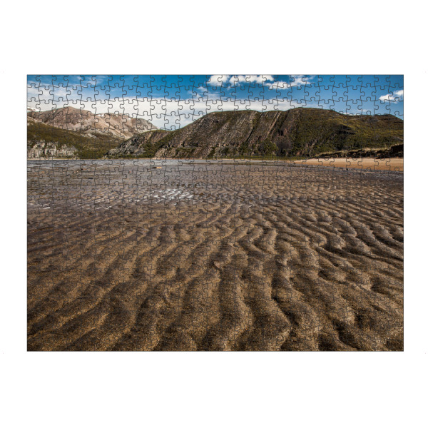 Puzzle Ravensburger "Wellenrippel" artboxONE - Natur - Wellenrippel,Rippel,Rippelmarken,Strand,Küste,Sand,Urlaub,Sommer - Bild wellenrippel