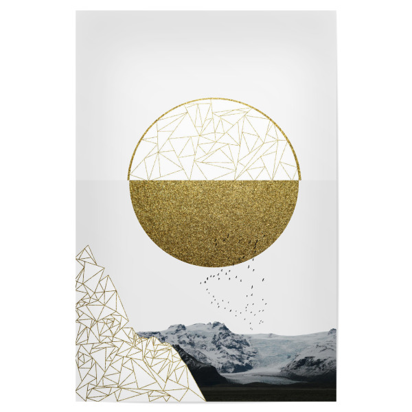 Poster "Geometric moon II" artboxONE - Natur,Abstrakt,Geometrie - Geometrie,Mond,Fotografie,Berge,Golden,Sonnenaufgang,Sonnenutnergang,Wellen,Meer