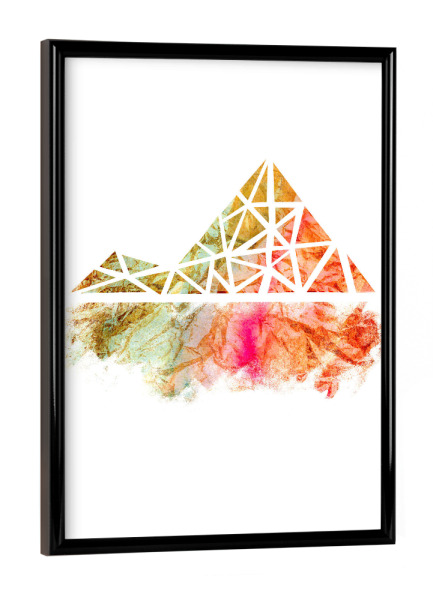 Poster mit schwarzem Rahmen "Geo Pyramid" artboxONE - Abstrakt,Geometrie,Streetart