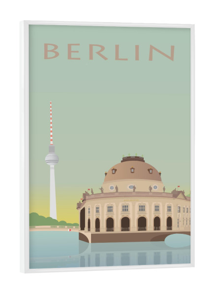 Poster mit weißem Rahmen "Bode-Museum" artboxONE - Städte / Berlin - Bode museum,Berlin,Großstadt,Fernsehturm,Hauptstadt,Deutschland
