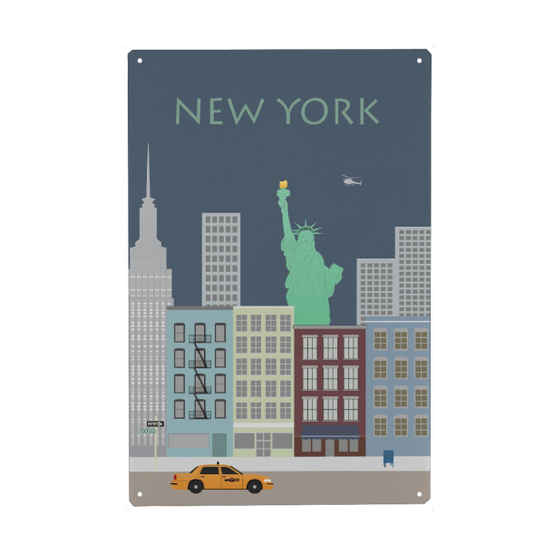 Metall Poster "New York 7" artboxONE - Städte / New York