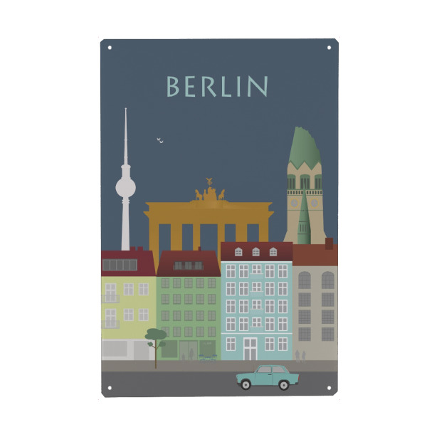 Metall Poster "Berlin 7" artboxONE - Städte / Berlin