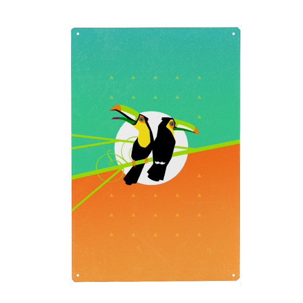 Holzbild "Tropical Toucans" artboxONE - Natur,Tiere