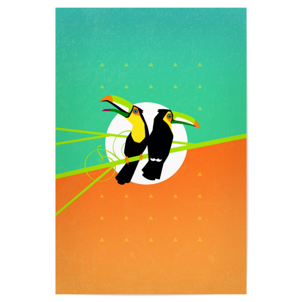Poster 30x20 cm "Tropical Toucans" artboxONE - Natur,Tiere