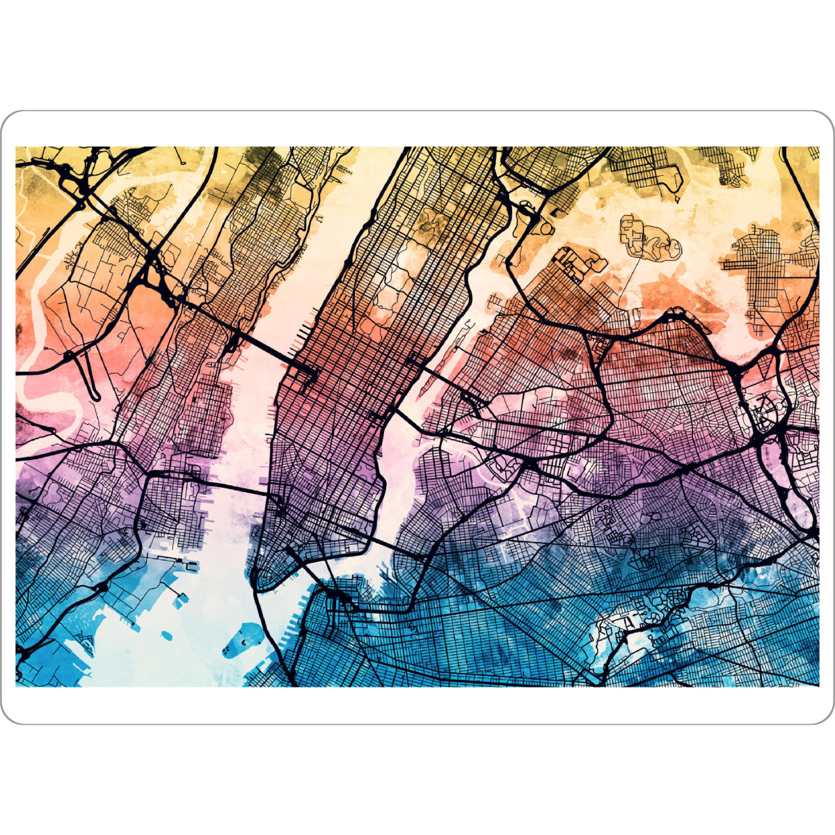 Tischset "New York City Street Map 5" artboxONE - Städte,Städte / New York,Kartografie