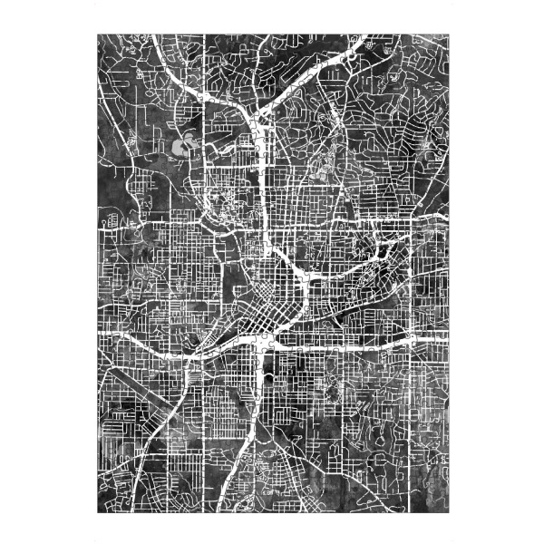 artboxONE Puzzle "Atlanta Georgia City Map 4" artboxONE - Städte,Schwarzweiß,Kartografie