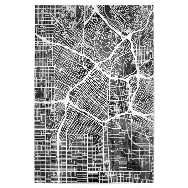 Poster 30x20 cm "Los Angeles City Street Map 4" artboxONE - Städte,Schwarzweiß,Städte / Los Angeles,Kartografie