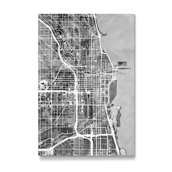 Galerie-Print "Chicago City Street Map 4" 30x20 cm artboxONE